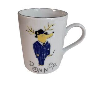Pottery Barn Reindeer Mug "Donner" Made In Japan 10 Oz Replacement